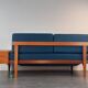Vintage Norwegian daybed sofa, Restored, 1970s