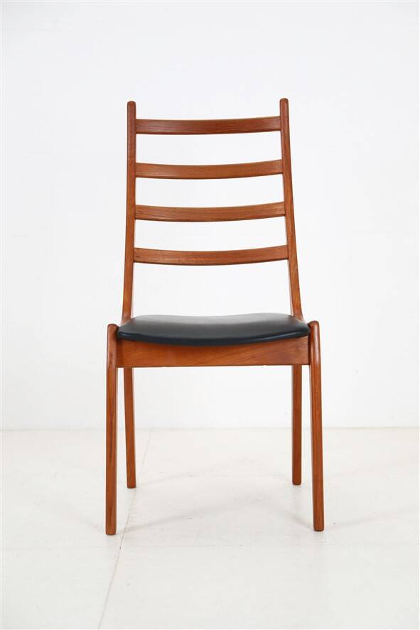 Set of 6 Korup Stolefabrik teak chairs in the style of Kai Kristiansen