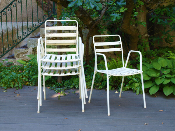 Suite de 4 fauteuils de jardin Emu