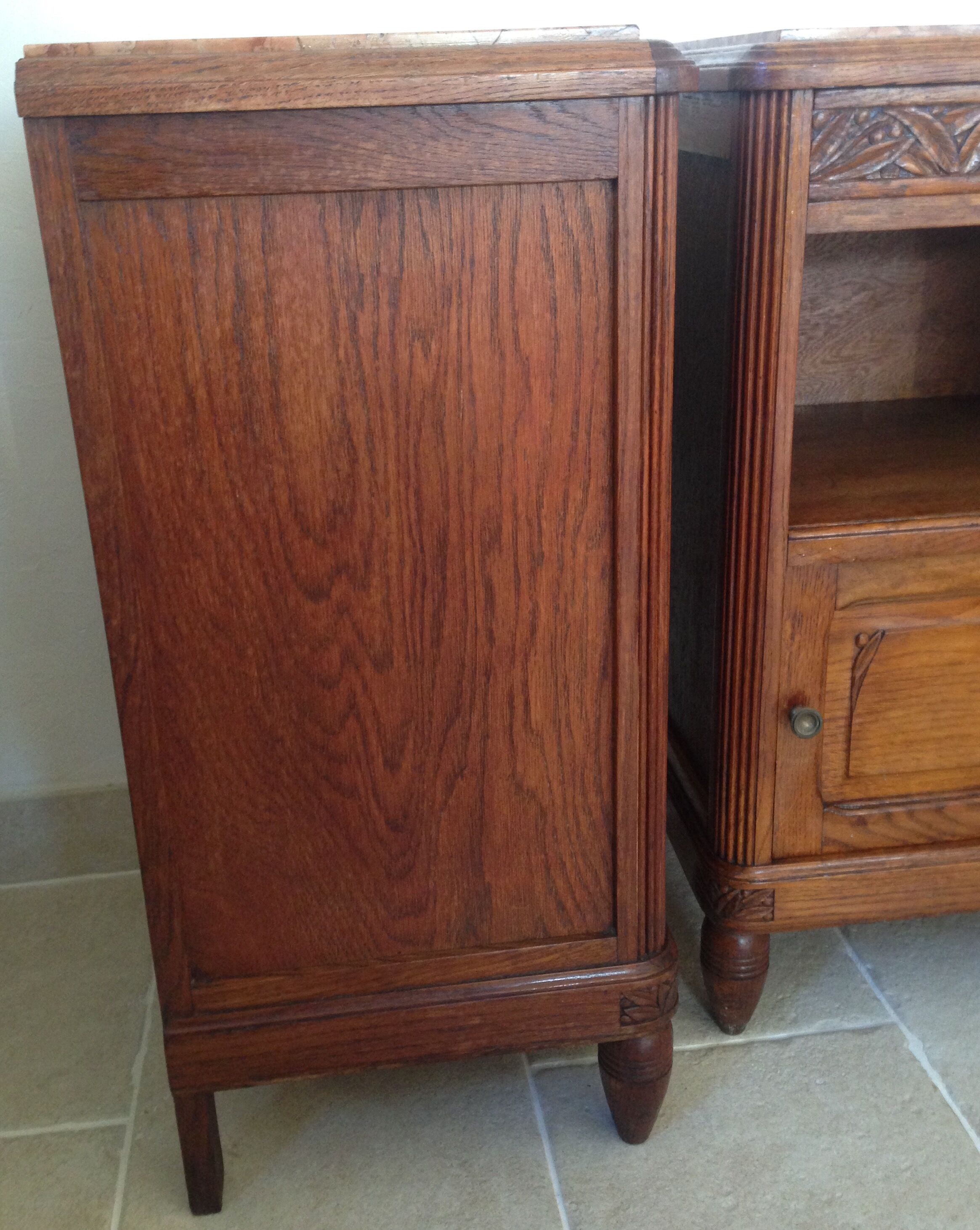 Pair of art deco nightstands