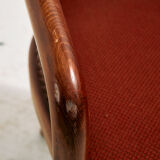 Armchair in beech and rattan