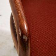 Fauteuil en hêtre et rotin