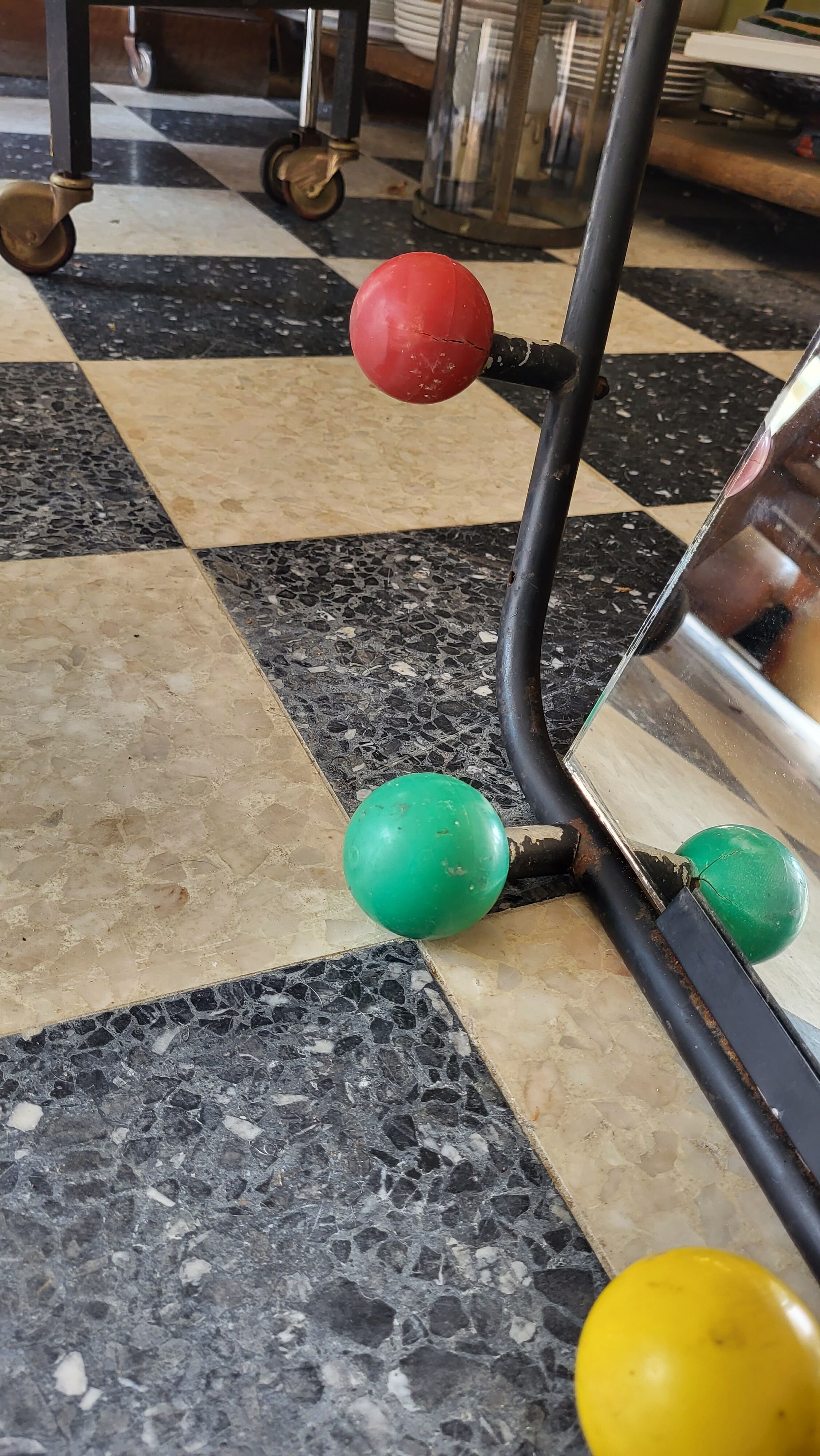 Coat rack ball colors 50s