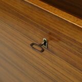 Vintage Mid Century Highboard Cabinet Drawer and Doors Teak Veneer 200cm