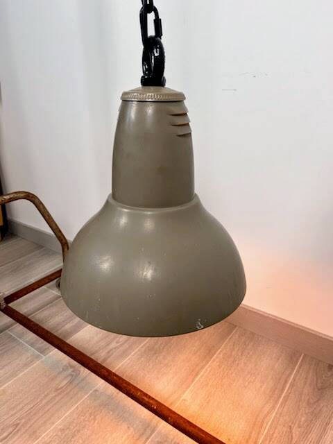 Holophane vintage industrial pendant light