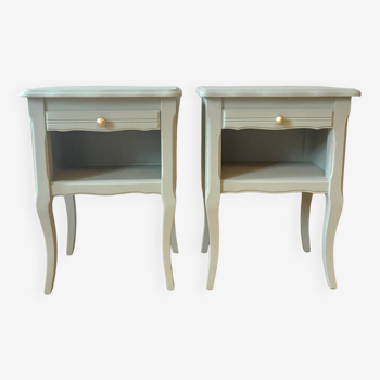 Pair of curved bedside tables