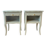 Pair of curved bedside tables
