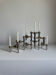 Mid Century Modern Nagel Candle Holders - 1960s Silver Metal Candlesti