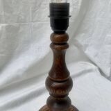 Old turned solid wood lamp base