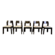 Vintage brutalist dining chairs, set of 5 - 1970s