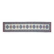 1970s Vintage Turkish Handmade Wool & Cotton Beige Runner Rug 84x402