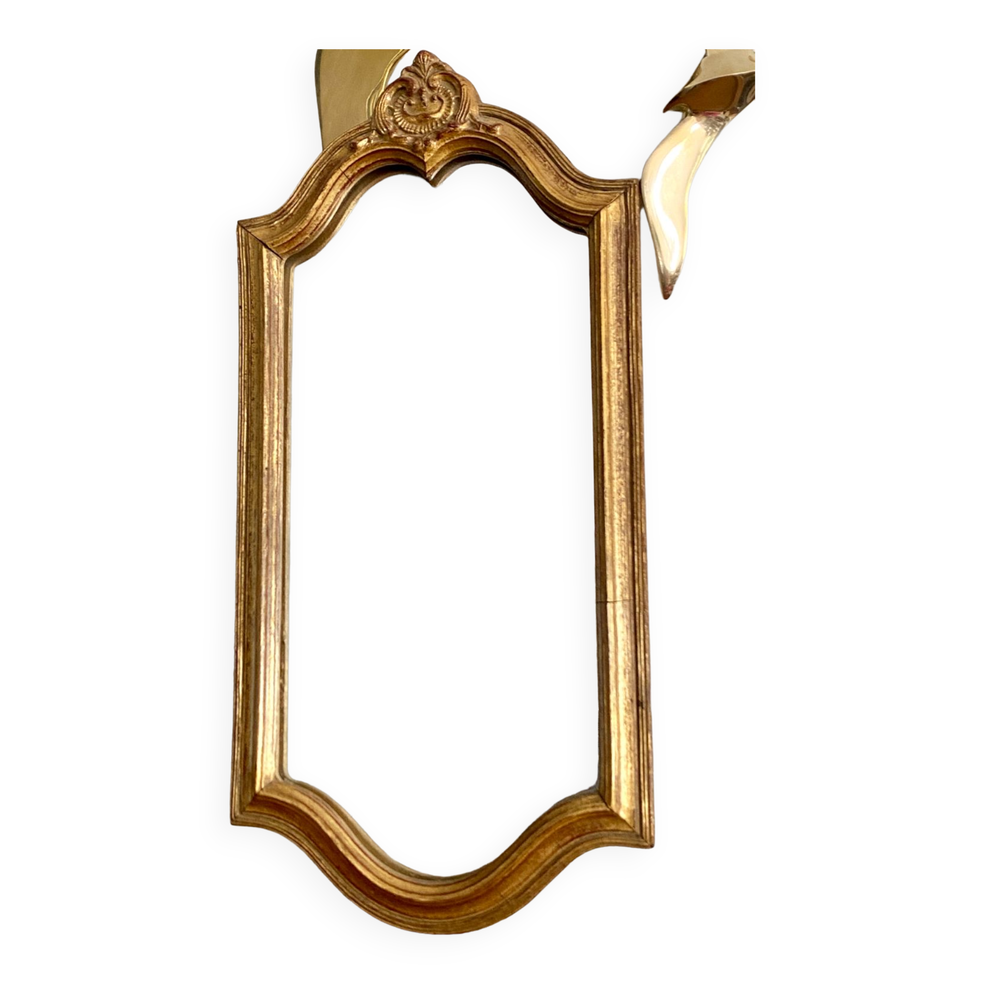 Old rectangular gilded mirror 43 x 21 cm