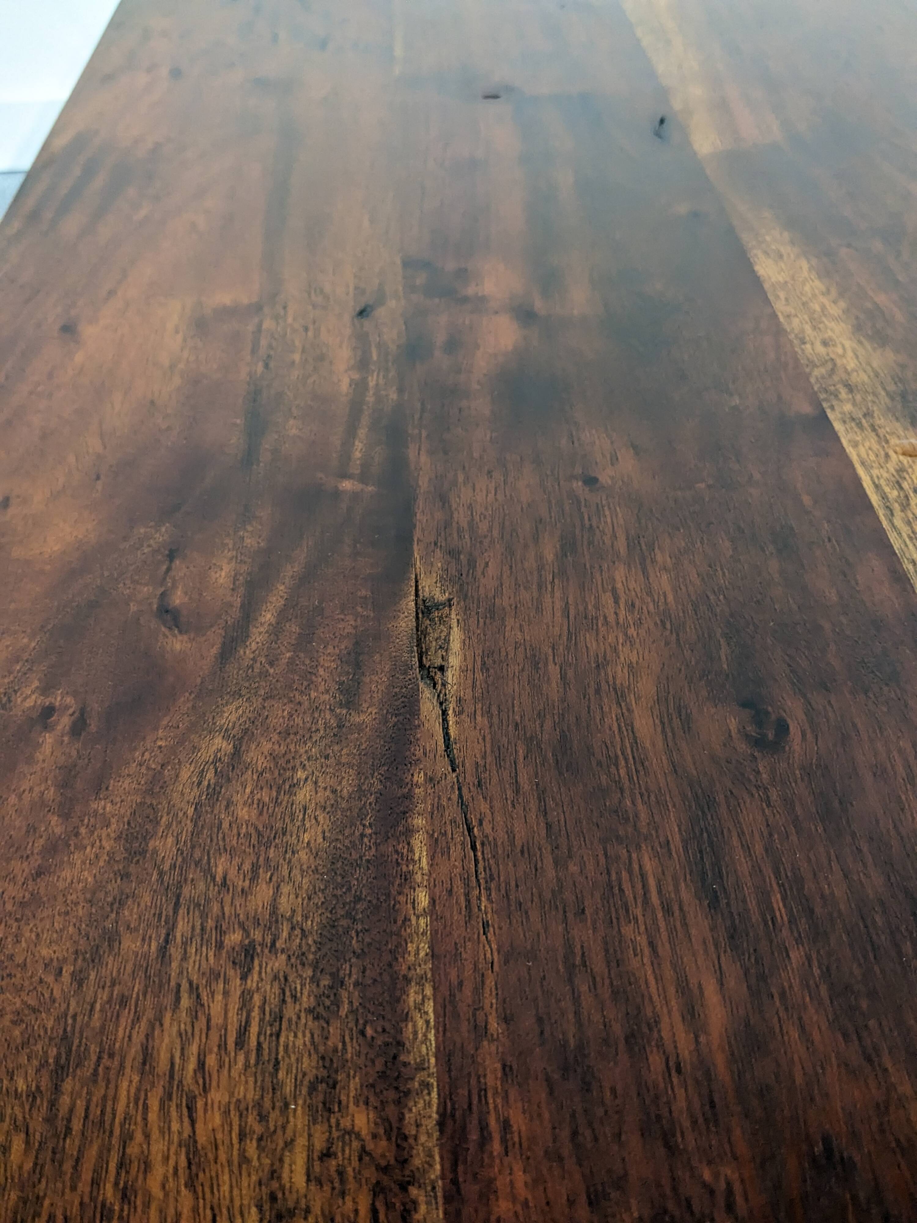 Brutalist coffee table in solid teak