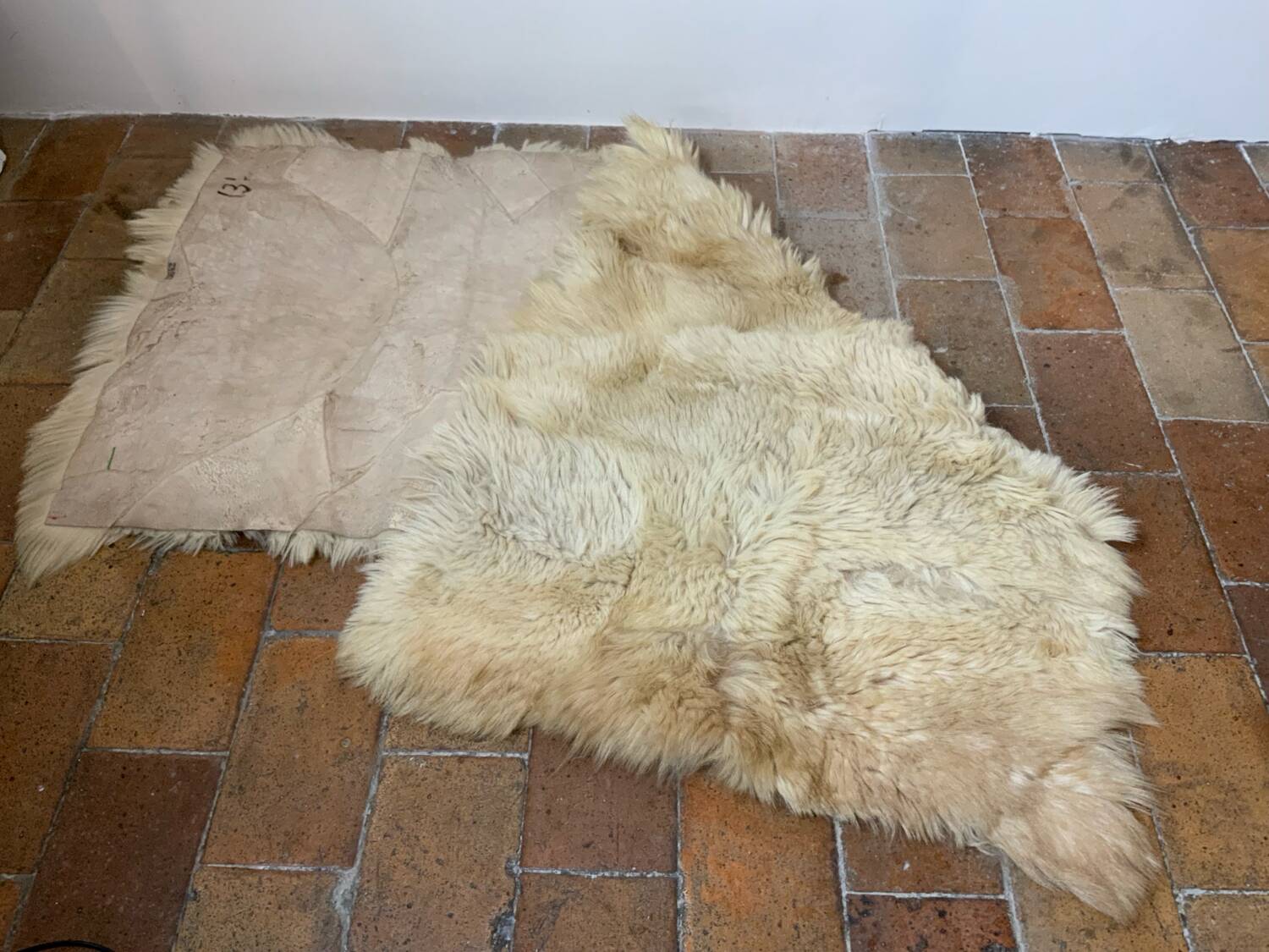 Goat skin rug