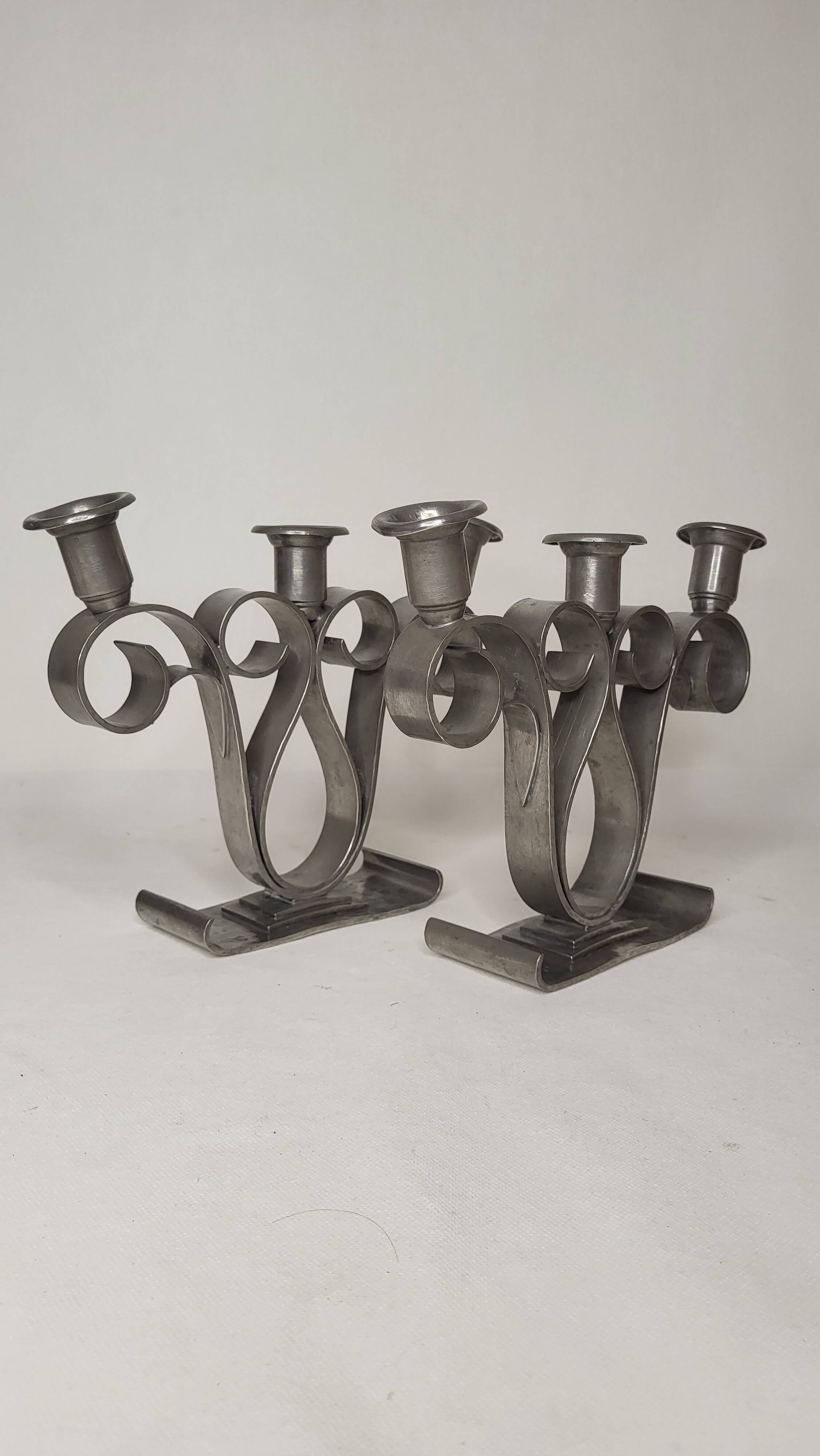 Art Deco candlesticks Delavan Paris