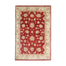 Oriental Wool Ziegler Carpet Handwoven Deep Red Area Rug- 100x152cm