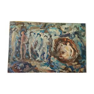 Géode - huile sur toile