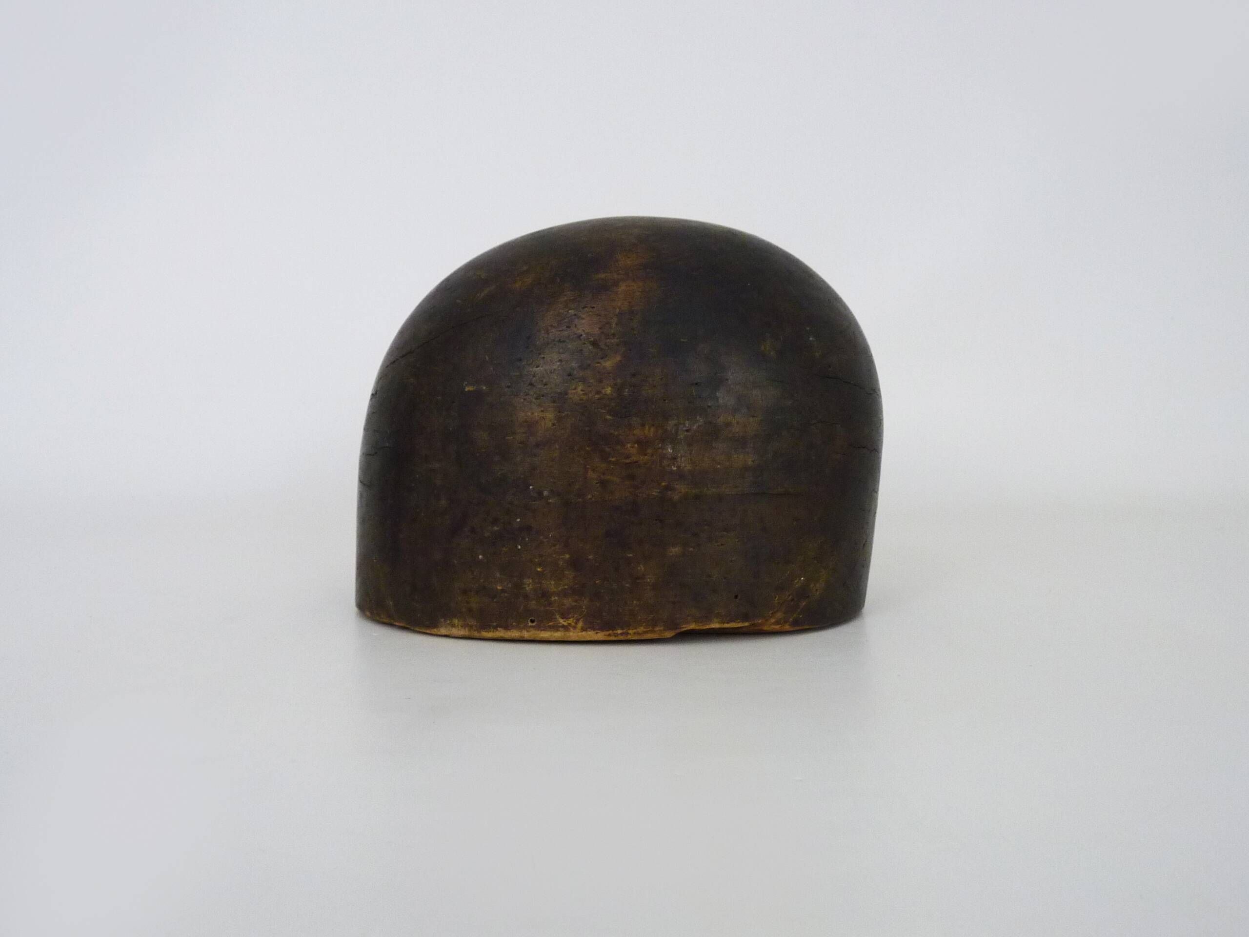 Old wooden hat form, marotte, hat mold. Early 20th century