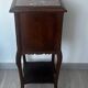 Table de chevet / d’appoint bois et marbre fin 19 e s