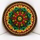 Plate or empty pocket in partitioned copper and vintage enamels