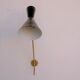 Vintage "Diabolo" wall apply in black metal and brass