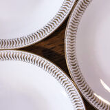 Set of 7 porcelain dessert plates from Limoges