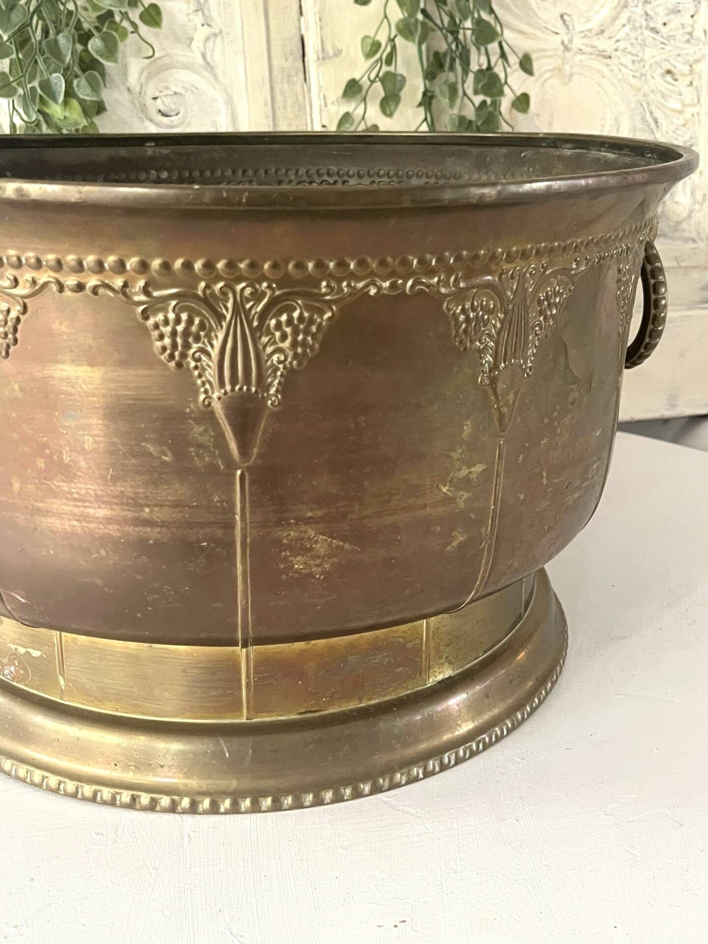 Ice Bucket, French Brass & Copper Champagne Vasque