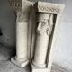 Sculptural plaster columns by Walter De Buck (set of 2)