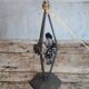 Vintage wrought iron lamp, table lamp, ironwork, lamp