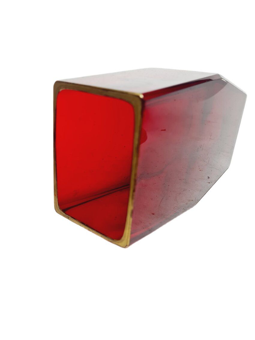 Art Deco glass vase by Joseph Hoffmann from Moser, Czechoslovakia, 1930s