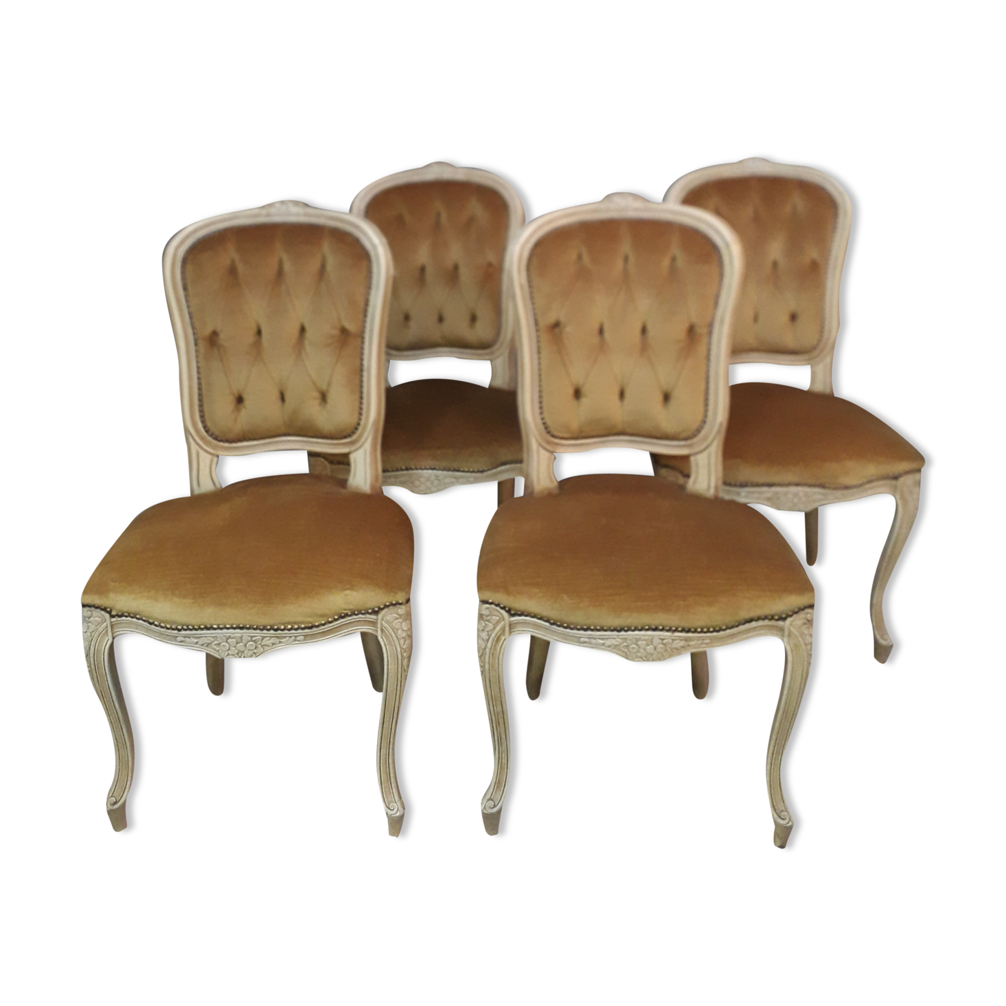 Set de 4 chaises de style Louis XV