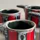6 vintage luc vallauris art ceramic cups and saucers