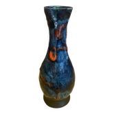 Vintage polychrome ceramic soliflore vase in the old style vallauris
