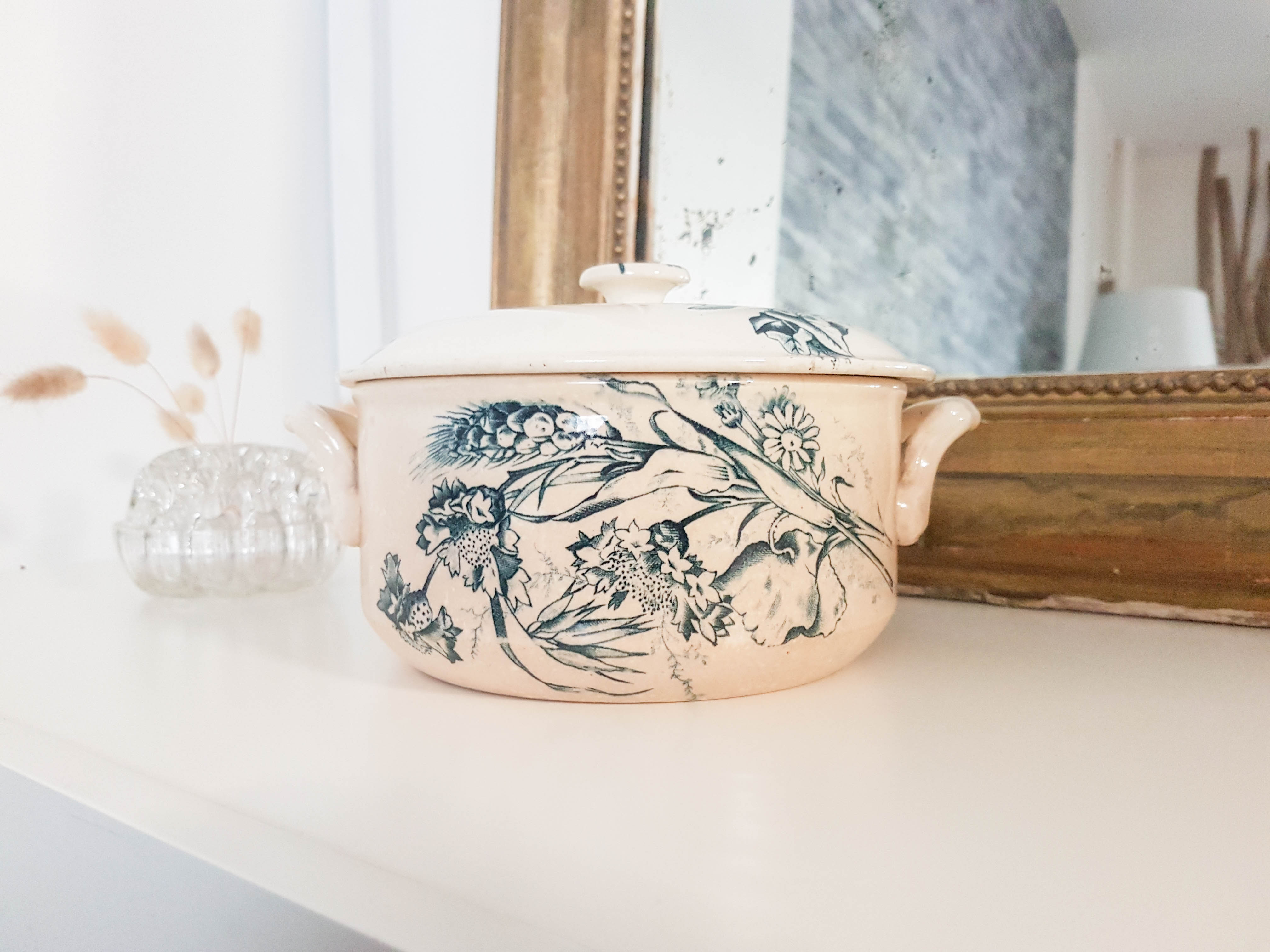 Ancient terrine in earthenware