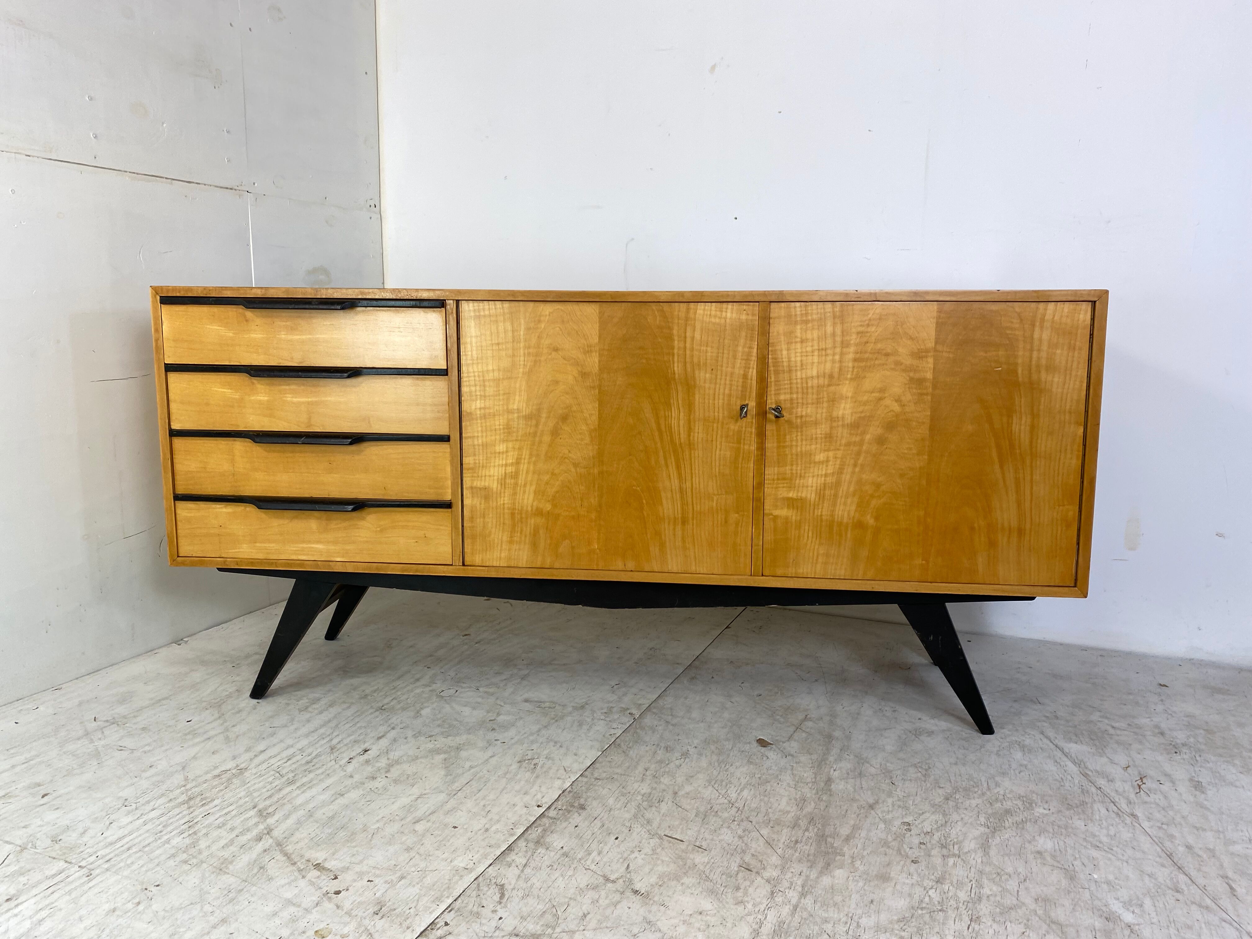 mid-century modern birch sideboard, 1950s