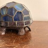 Turtle Glass Table Lamp with Enamel Stained Glass Tiffany Art Nouveau Style