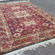 Handmade wool and silk carpet Kazakhstan 204x126 cm