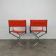Pair of Lafuma chrome "director" folding chairs