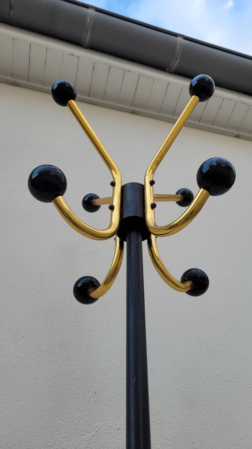 Vintage Parrot Coat Rack with balls 1950s design