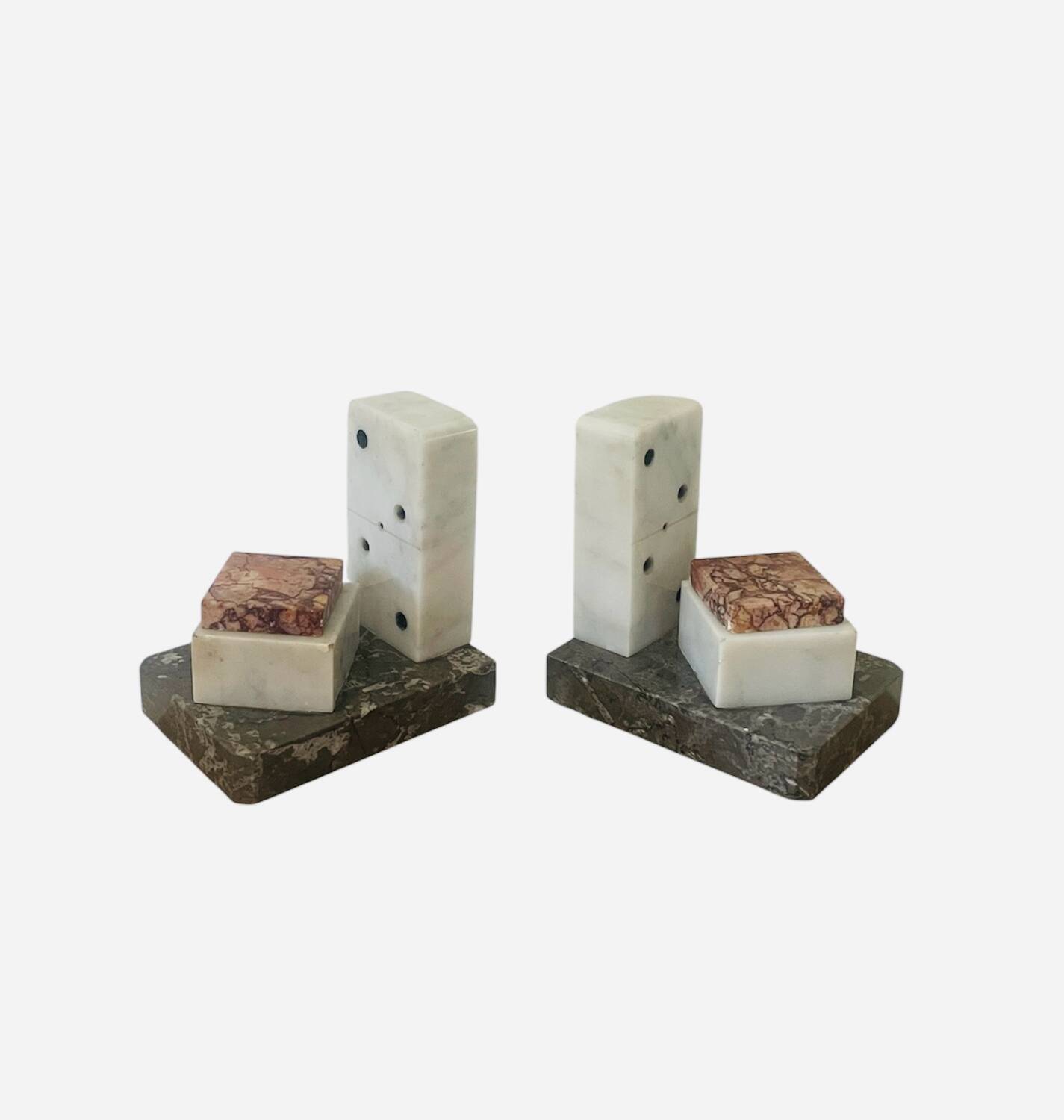 Pair of marble bookends
