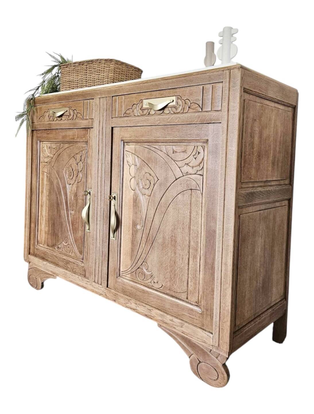 Parisian Art Deco oak sideboard