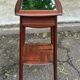 Vintage shelf unit in solid teak wood and mirror