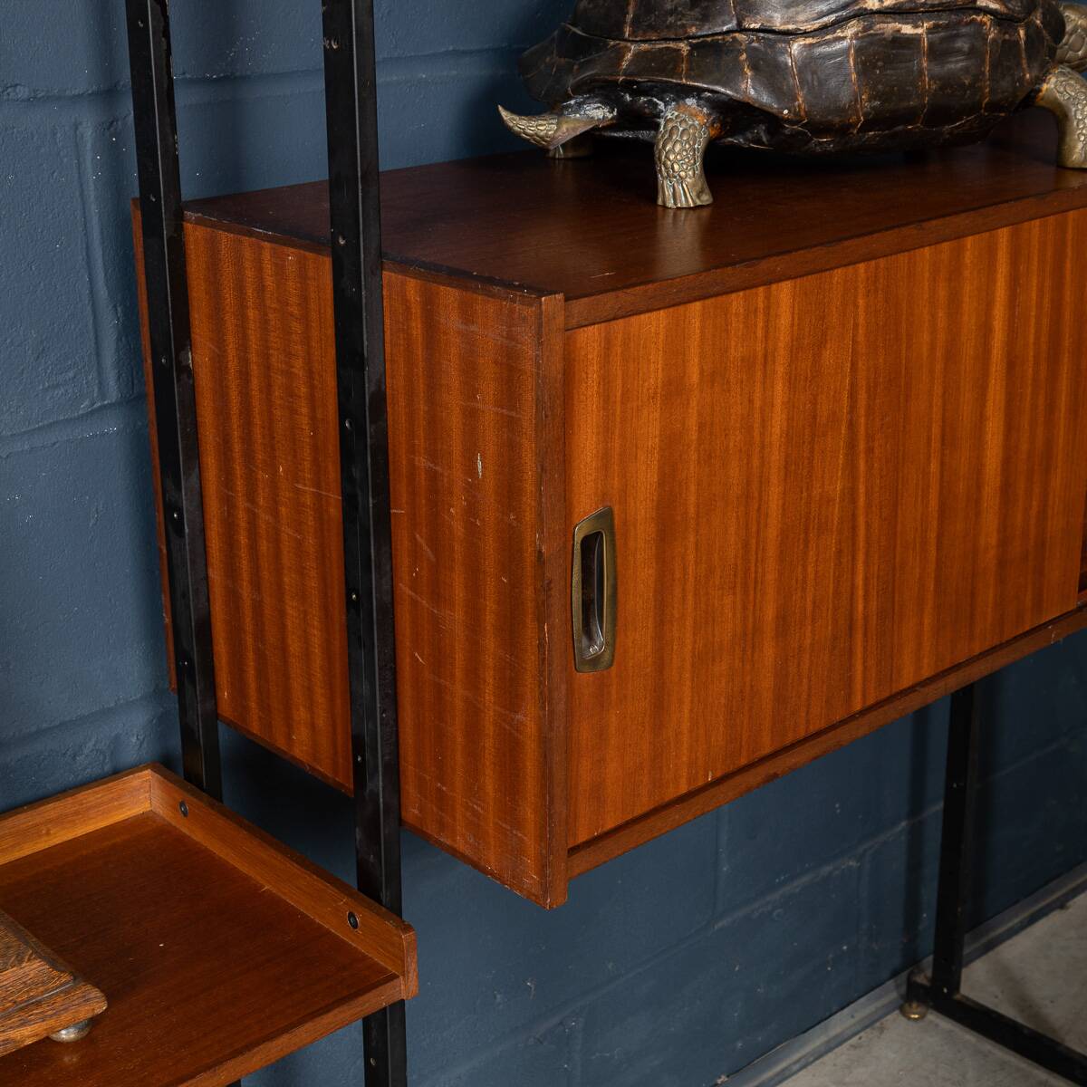 Vintage 20thc italian modular teak wall cabinet c.1960
