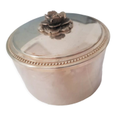 Boîte à bijoux en métal argenté
