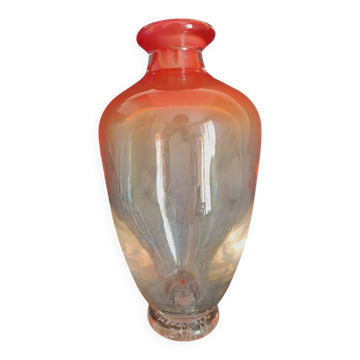 Thick glass vase, Ingrid Glashütte glassware (Euskirchen, Germany)