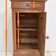 Bedside table in solid walnut with Marble Ste Anne, 1900