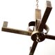 Art Deco period modernist four-light gilt brass pendant light circa 1930