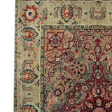 Handwoven antique persian carpet traditional wool area rug- 174x132cm