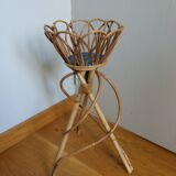 Rattan wicker plant holder