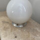Vintage opaline globe light fixture in aluminum and glass